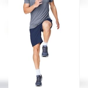 New FWD Navy Shorts, All Year Athletic Shorts Relaxed Fit, Men's Size Large